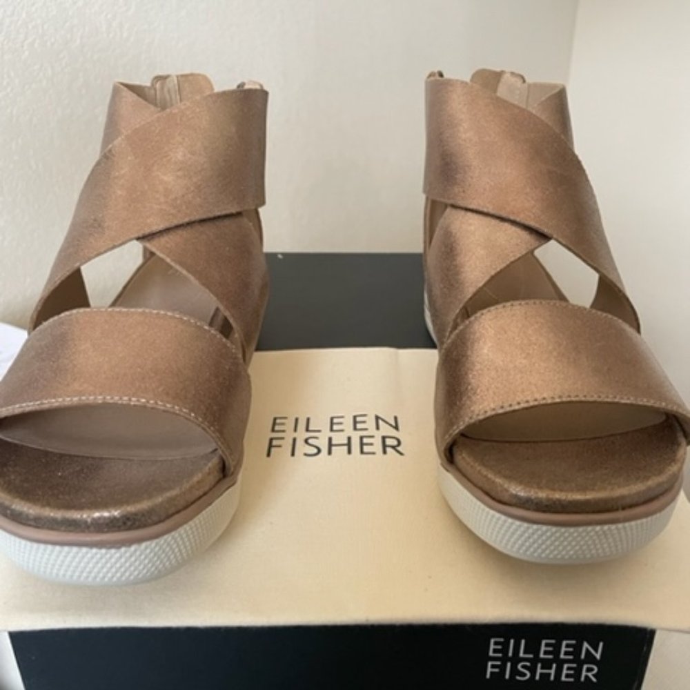 Eileen Fisher Sandals - Never Worn, Size 7.5, Bronze Suede